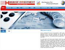 Tablet Screenshot of hornic.com